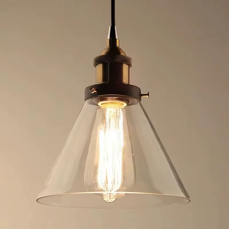 Le Loft nordique moderne chambre suspension avec clair gris ambre Vintage pendentif lumières salle à