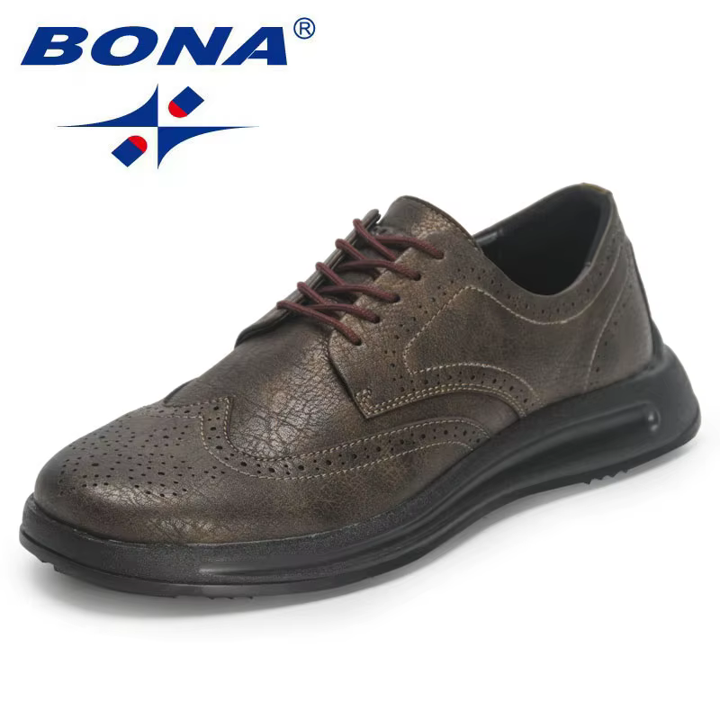 BONA nouveaux créateurs à la main en cuir véritable chaussures hommes espadrilles décontractées homm