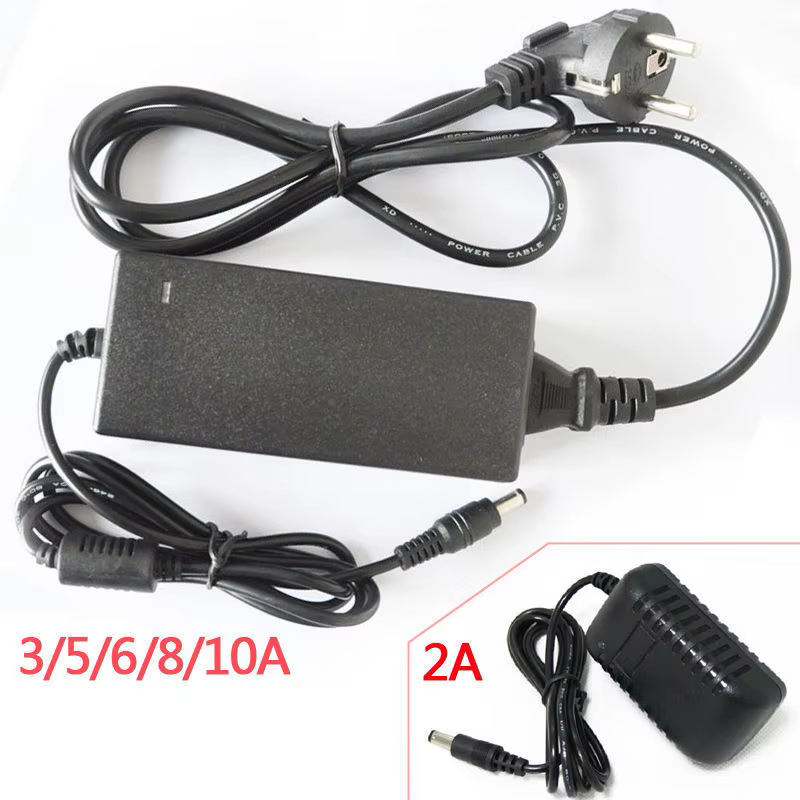 Adaptateur d'alimentation LED DC 5V 12V 24V, transformateur de lumière 1A / 2A / 3A / 5A / 6A / 8A /