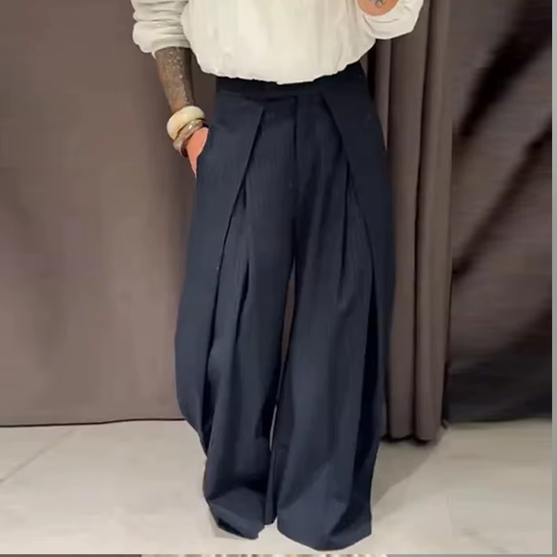 Pantalon Baggy femme pantalon rayé pantalon à jambes larges dames mode décontracté y2k pantalon 2025