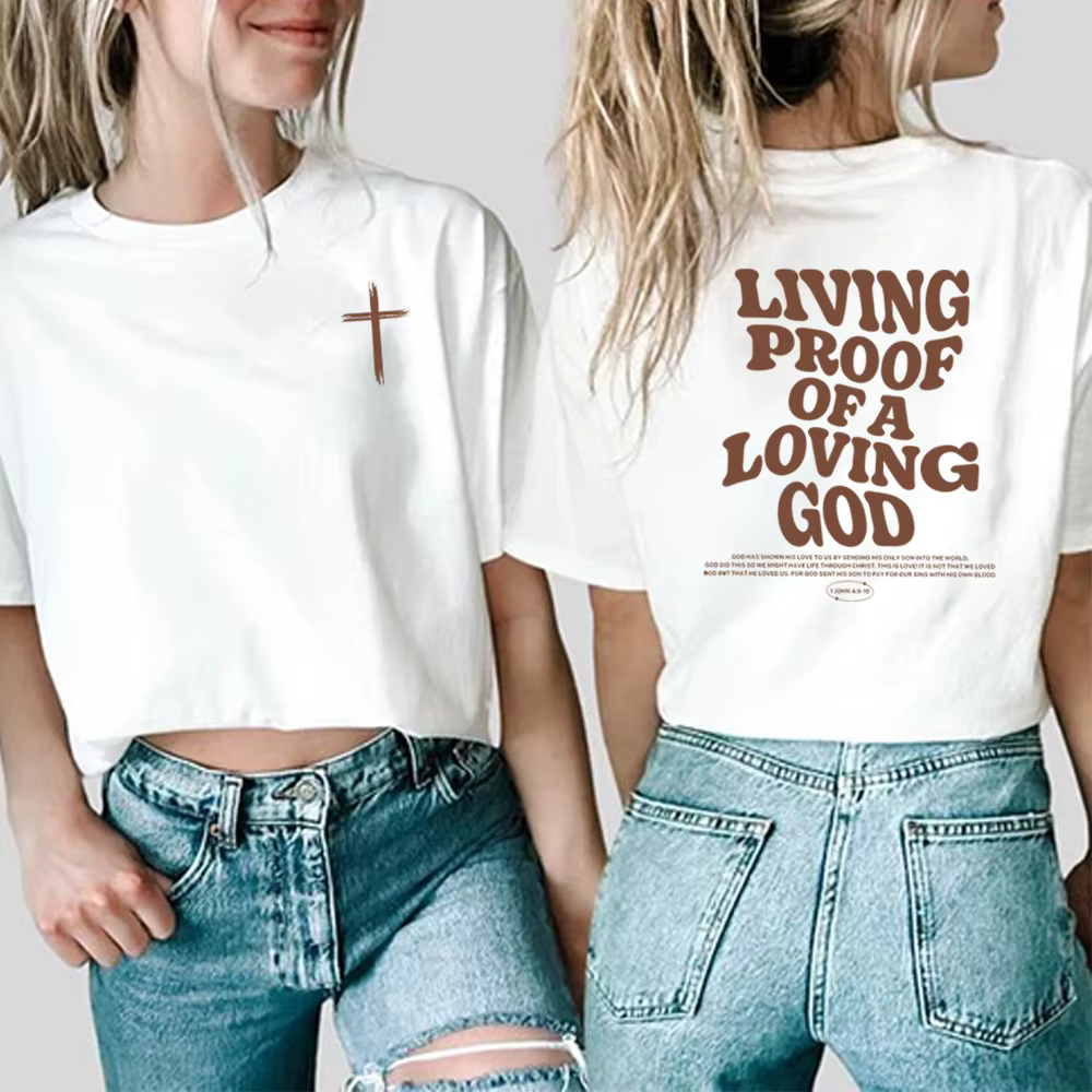 T-Shirt chrétien esthétique, vêtements chrétiens, marron, jésus, tendance, Streetwear, chemises vers