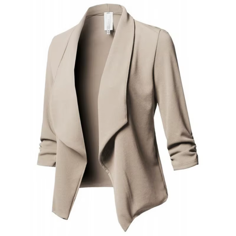Veste de Blazer Rétro pour Femme, Costume, Manteau Féminin, Blazers d'Avocat, Oupillar, Cardigan Cou
