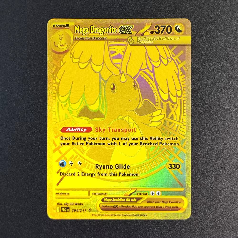 Carte Pokémon Proxy 2025 EN MEGA Gengar EX ASC 284-217 SAR Super Rare, Carte de Collection Unique, C