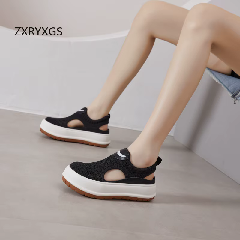ZXRYXGS 2025 nouvelles baskets d'été sandales femmes maille chaussures décontractées respirantes pla