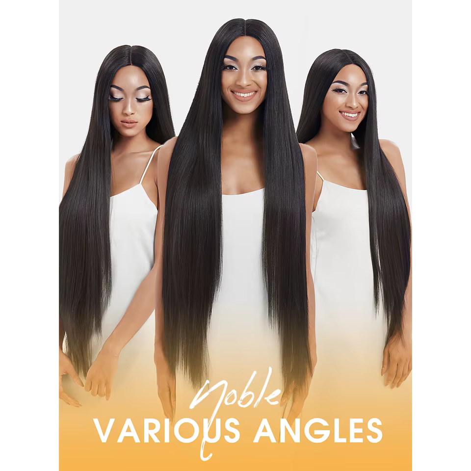Perruque Lace Front Wig synthétique Noble, 38 pouces, 13x4x1, perruque Lace Front Wig lisse pour fem