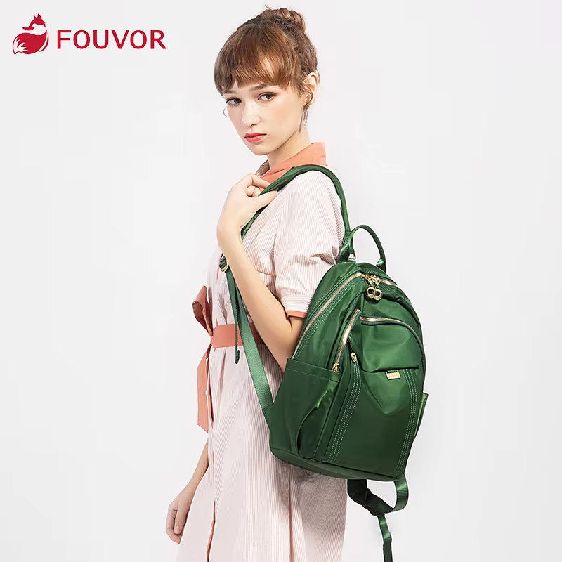 Fouvor femmes sac à dos en Nylon imperméable élégant grand sac à dos jeunesse décontracté léger voya