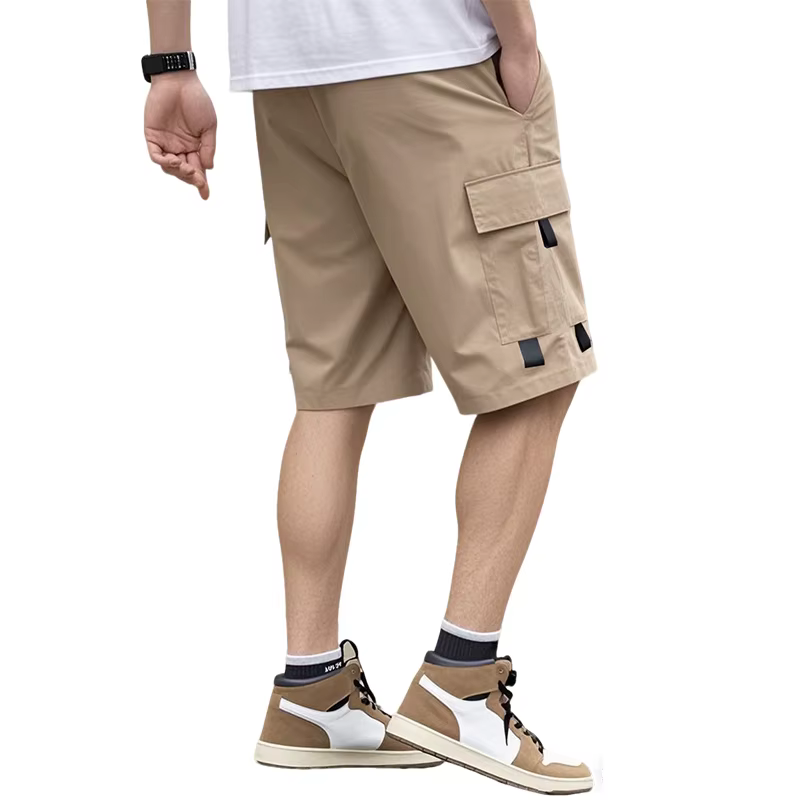 Shorts cargo d'été pour hommes, couleur unie, multi-poches, pantalon tactique militaire, décontracté