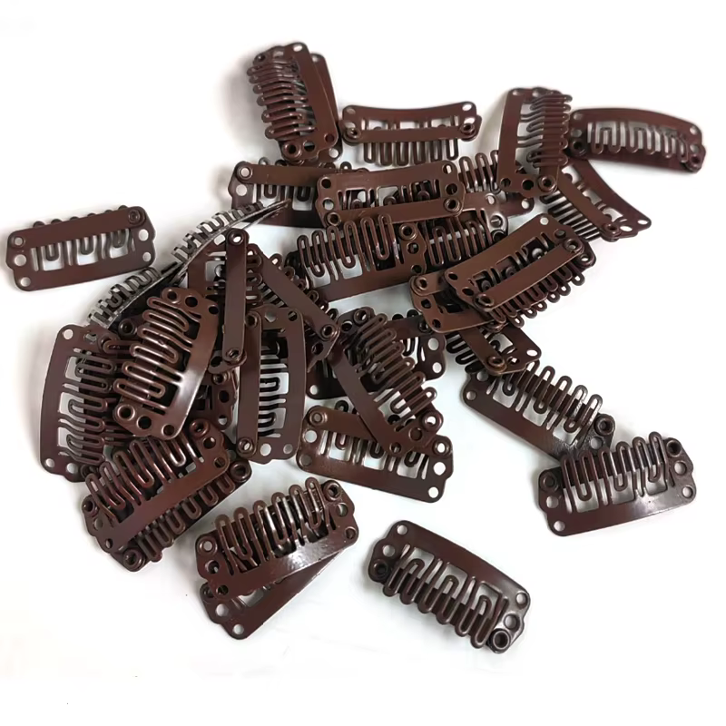 Clips de perruque U 2.3cm, 50 pièces, pour Extensions de cheveux humains/Extensions de tissage, acce