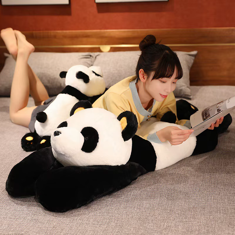 Jouets en peluche Panda géant 60cm-120cm, oreiller de sommeil doux, ours Animal de dessin animé, pou
