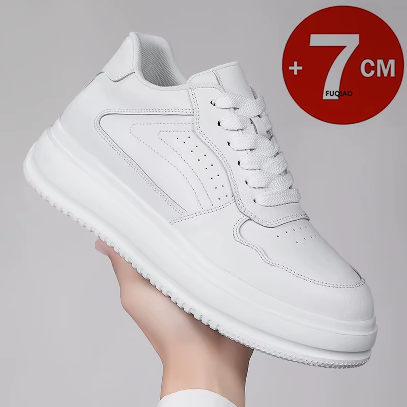 Hommes femmes 7CM hauteur augmenter espadrilles décontractées chaussures d'ascenseur confortables re