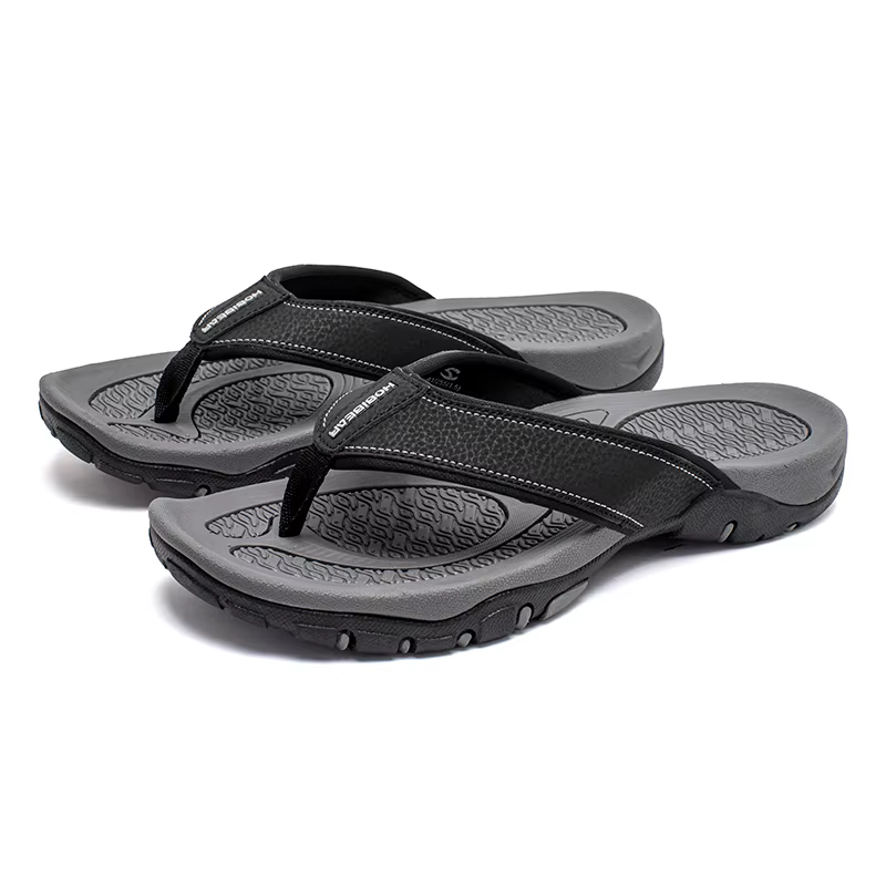 Tongs d'été pour hommes, pantoufles en cuir, sandales tongs, chaussures de plage, grande taille 49 5