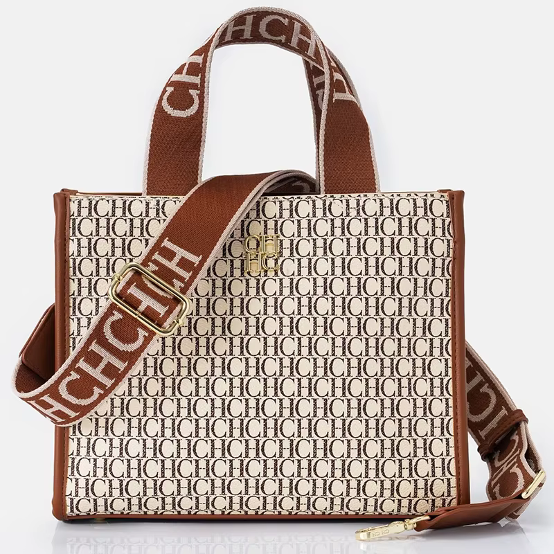 Sac à main pour femme CH Fashion, imprimé monogramme, logo métallique de haute qualité, décontracté,