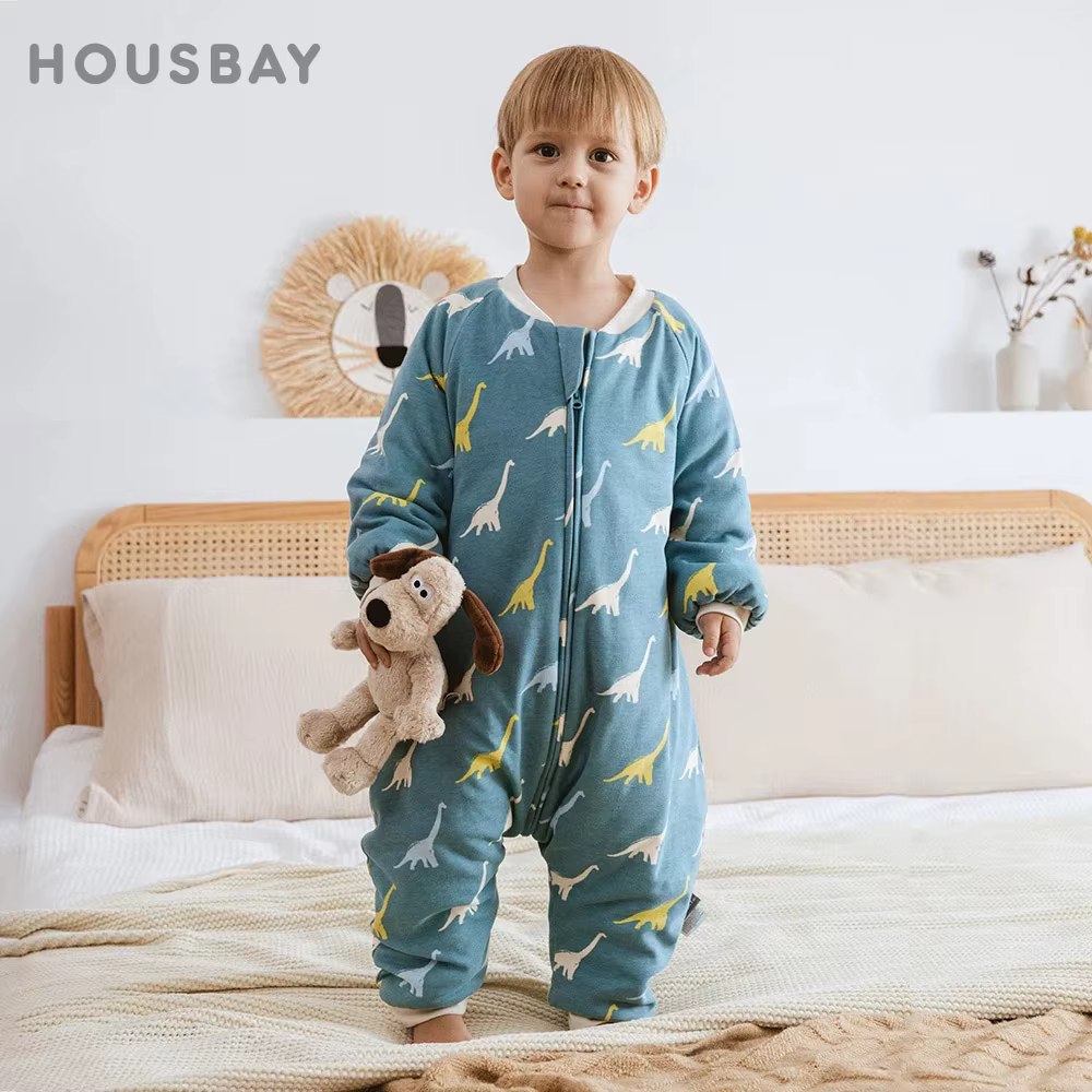 Sac de Couchage Dinosaure pour Bébé de 1 à 4 Ans, Vêtements de Nuit d'Hiver Chauds, 2,5 Tog