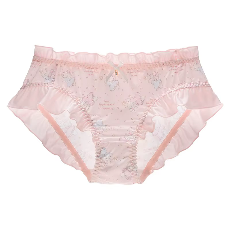 Lait soie mignon belle Sweety dessin animé femmes culottes princesse Style Lolita à volants respiran