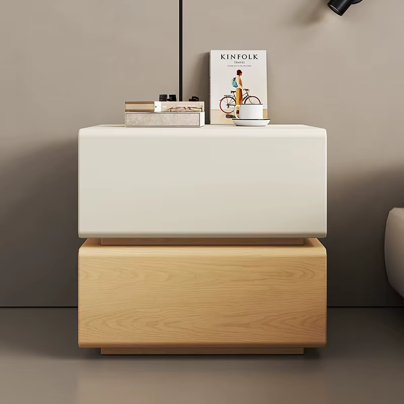 Table de chevet coréenne en bois naturel, style nordique minimaliste, mignonne, table de toilette, o