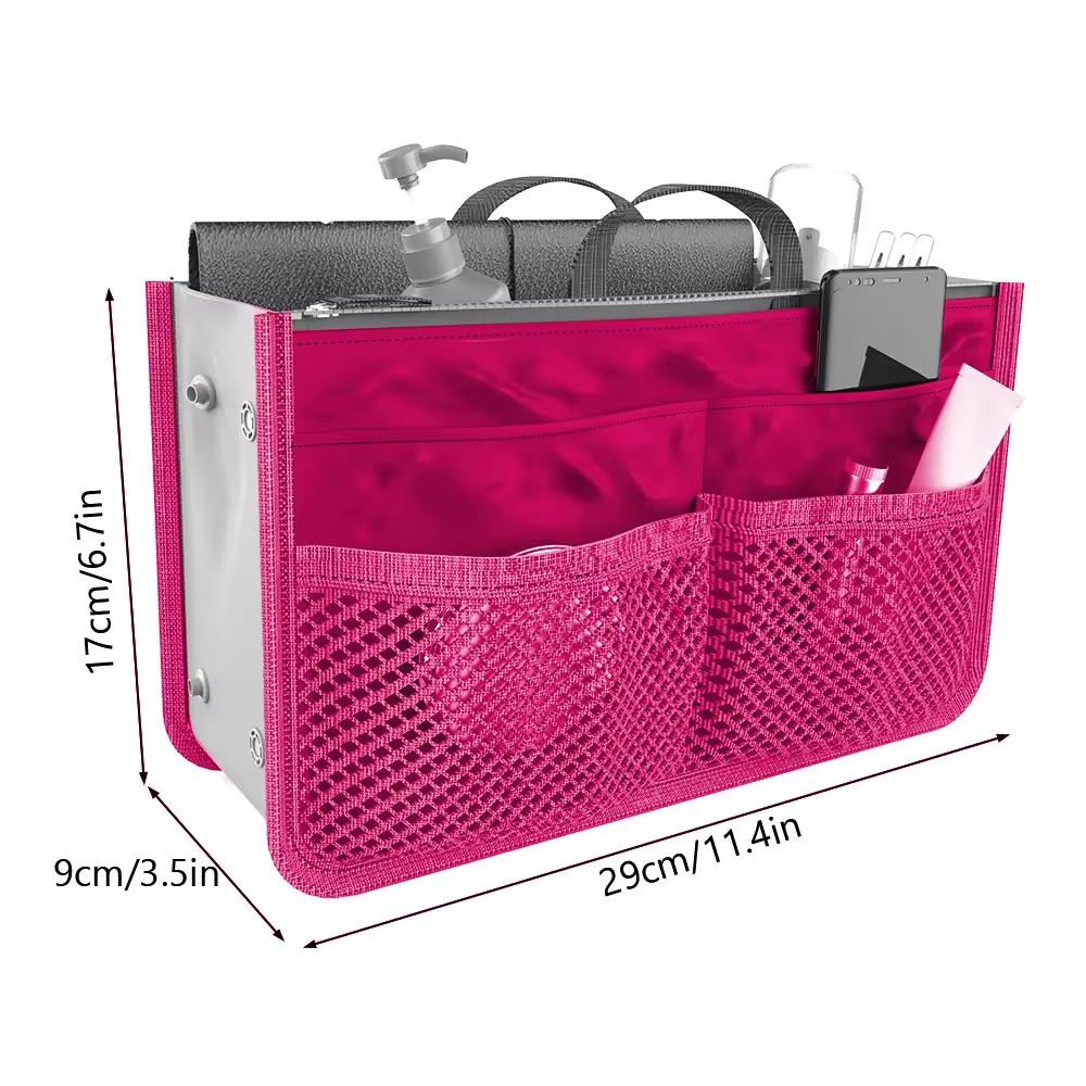Sac à main de voyage pliable en nylon pour femme, sac à cosmétiques, fourre-tout de maquillage, doub