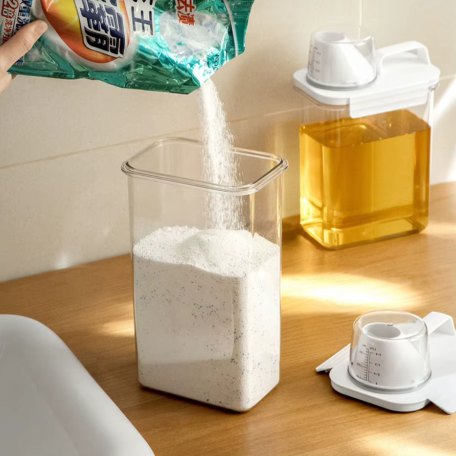 Distributeur de détergent à lessive rechargeable de 1100/1800/2300Ml, réservoir vide pour adoucisseu