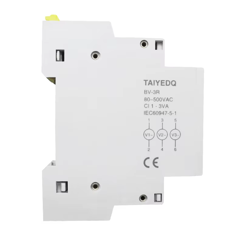 Voltmètre triphasé LED, Mini affichage numérique, compteur de tension modulaire 80-500VAC, Rail Din 
