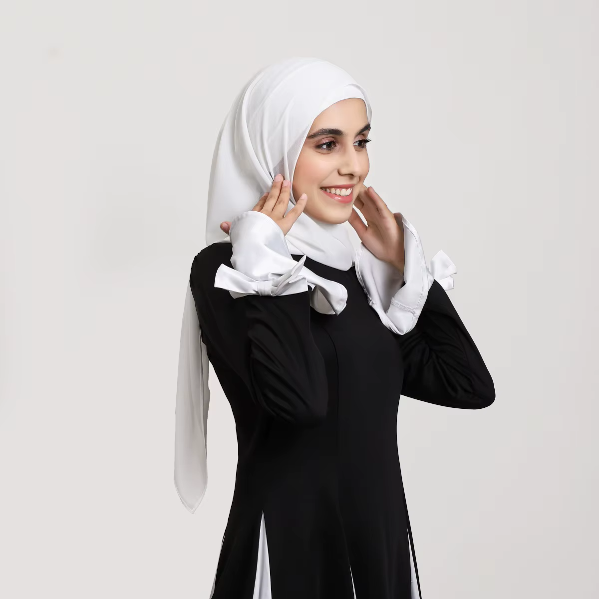 2025 Ramadan femmes solide écharpe intégré magnétique musulman en mousseline de soie Hijab châles tê