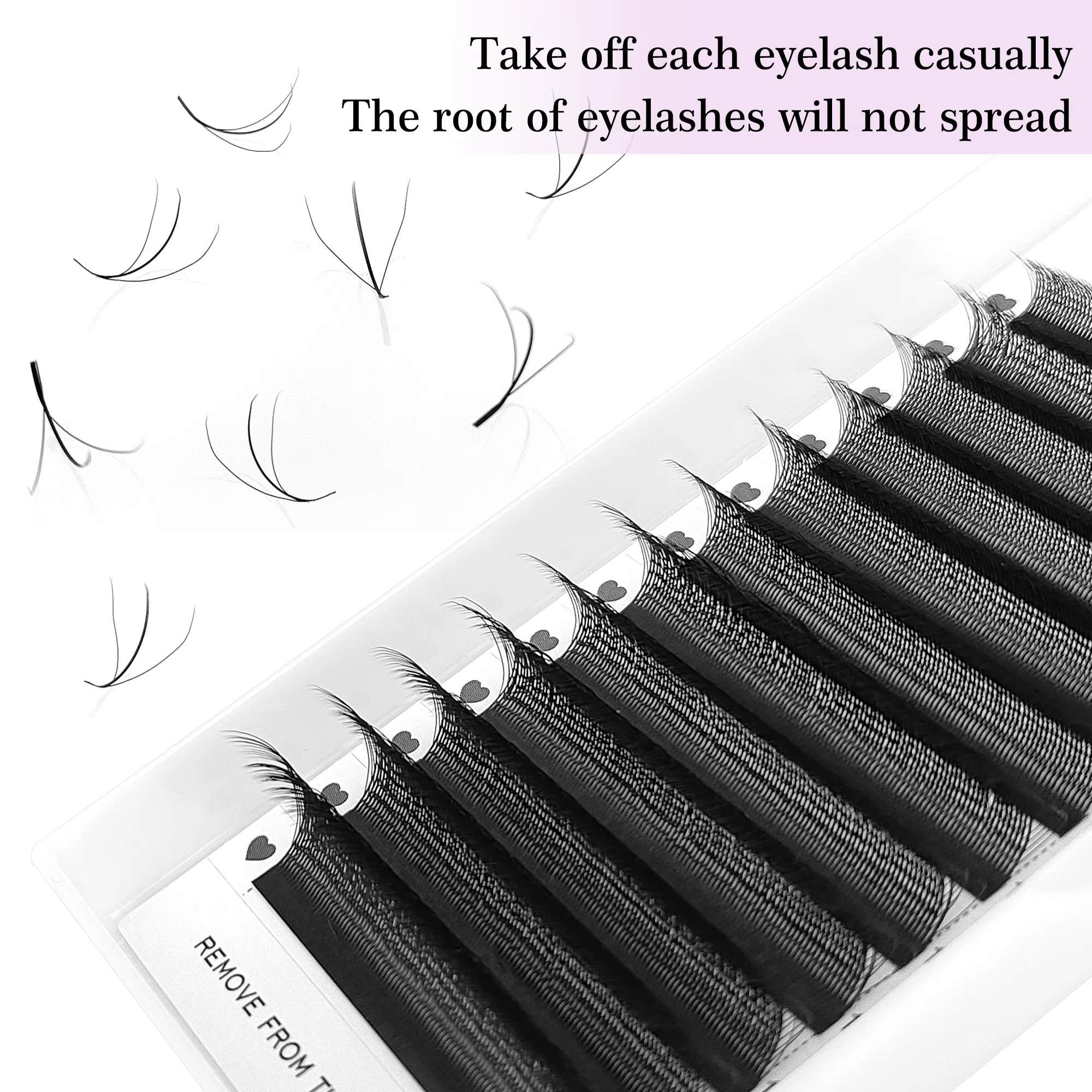 CoMango super doux trèfle 3D vaporeux noir extensions de cils naturels w cils 8-15mm plateau de méla