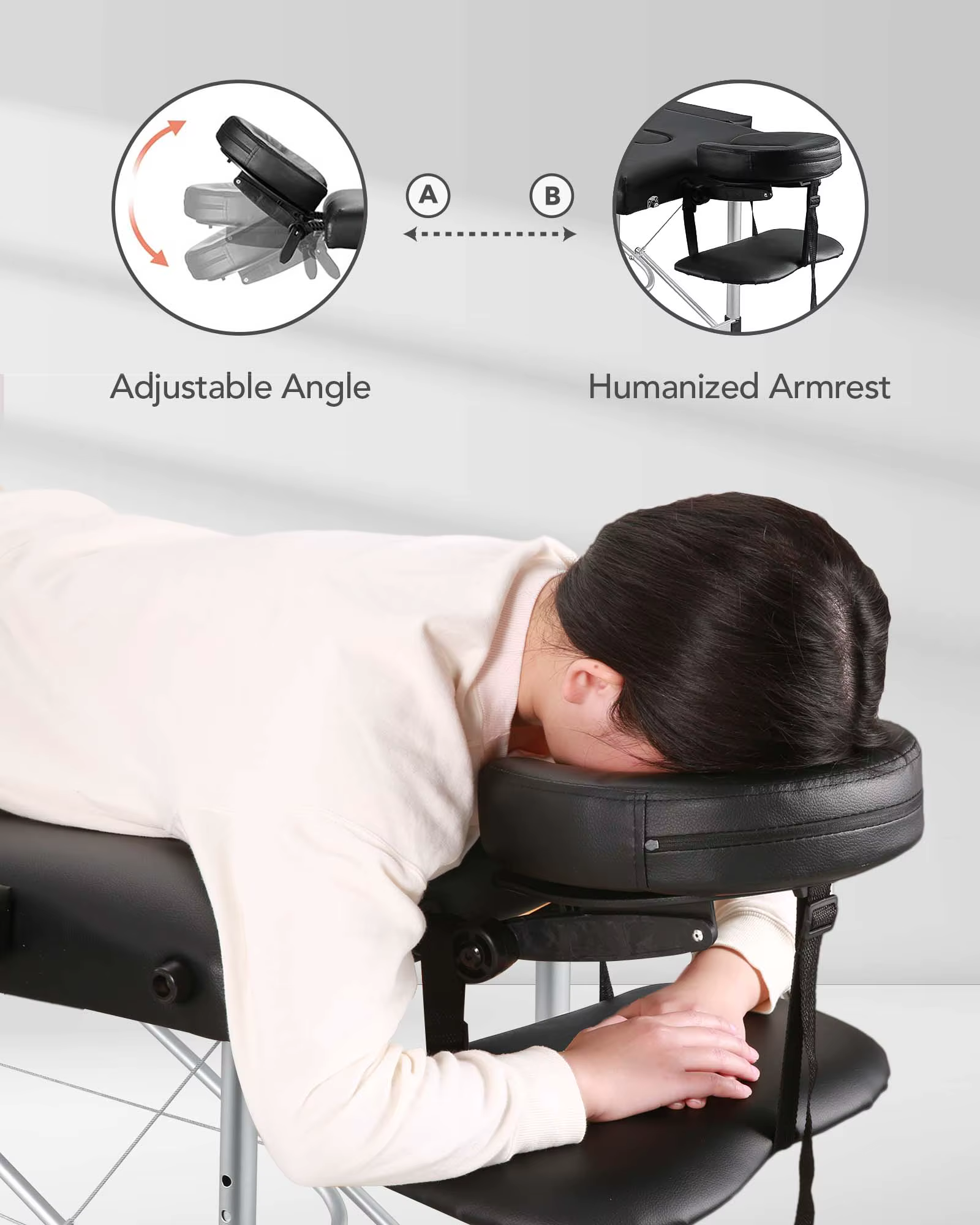 Table de Énergie Professionnelle Portable, Large, 84 Pouces, pour le Visage, Lits de SPA, avec Étui 