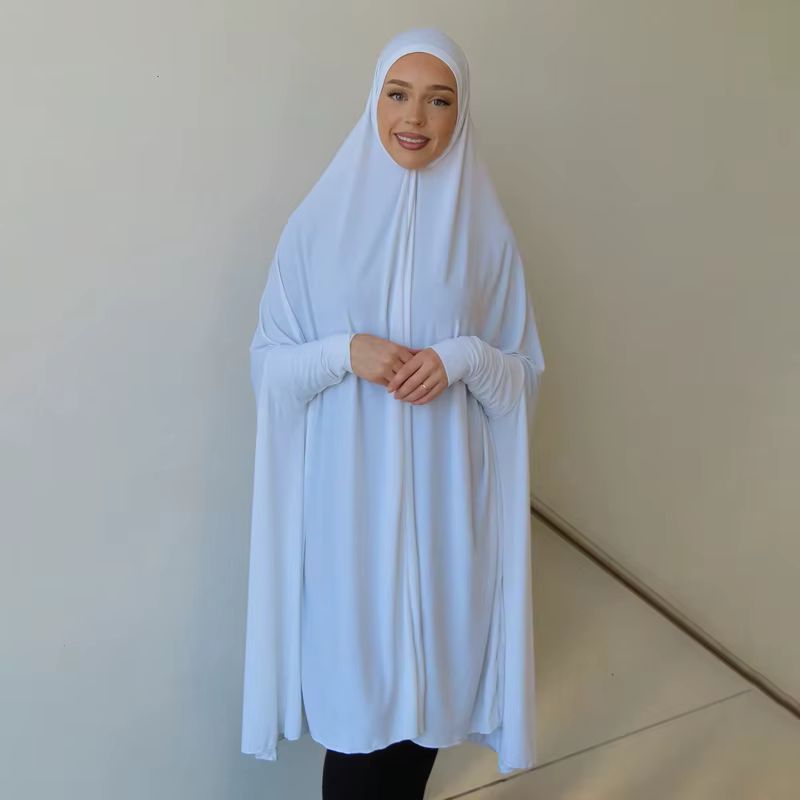 Abayas musulmanes à manches pour femmes, châle Long, couverture complète, couleur unie, vêtements de