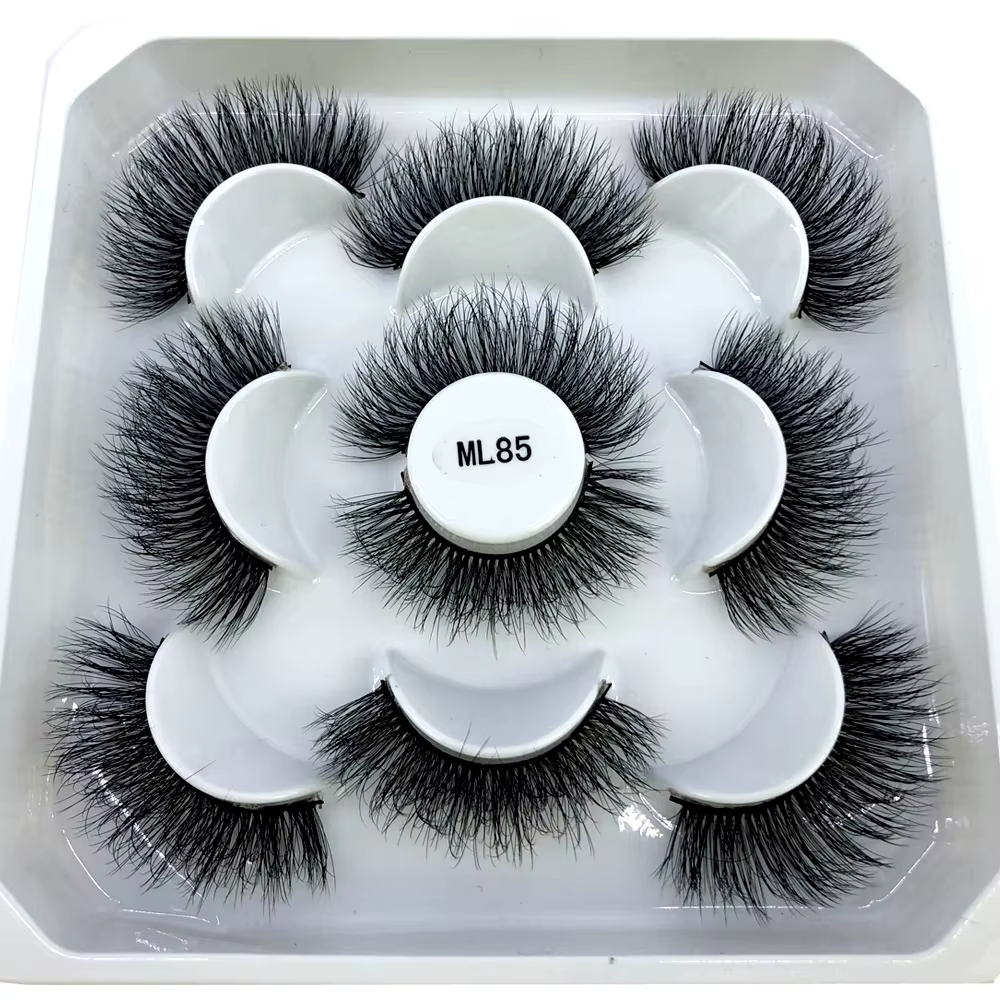 Nouveau 5 paires 8-25mm naturel 3D faux cils faux cils kit de maquillage vison cils extension vison 