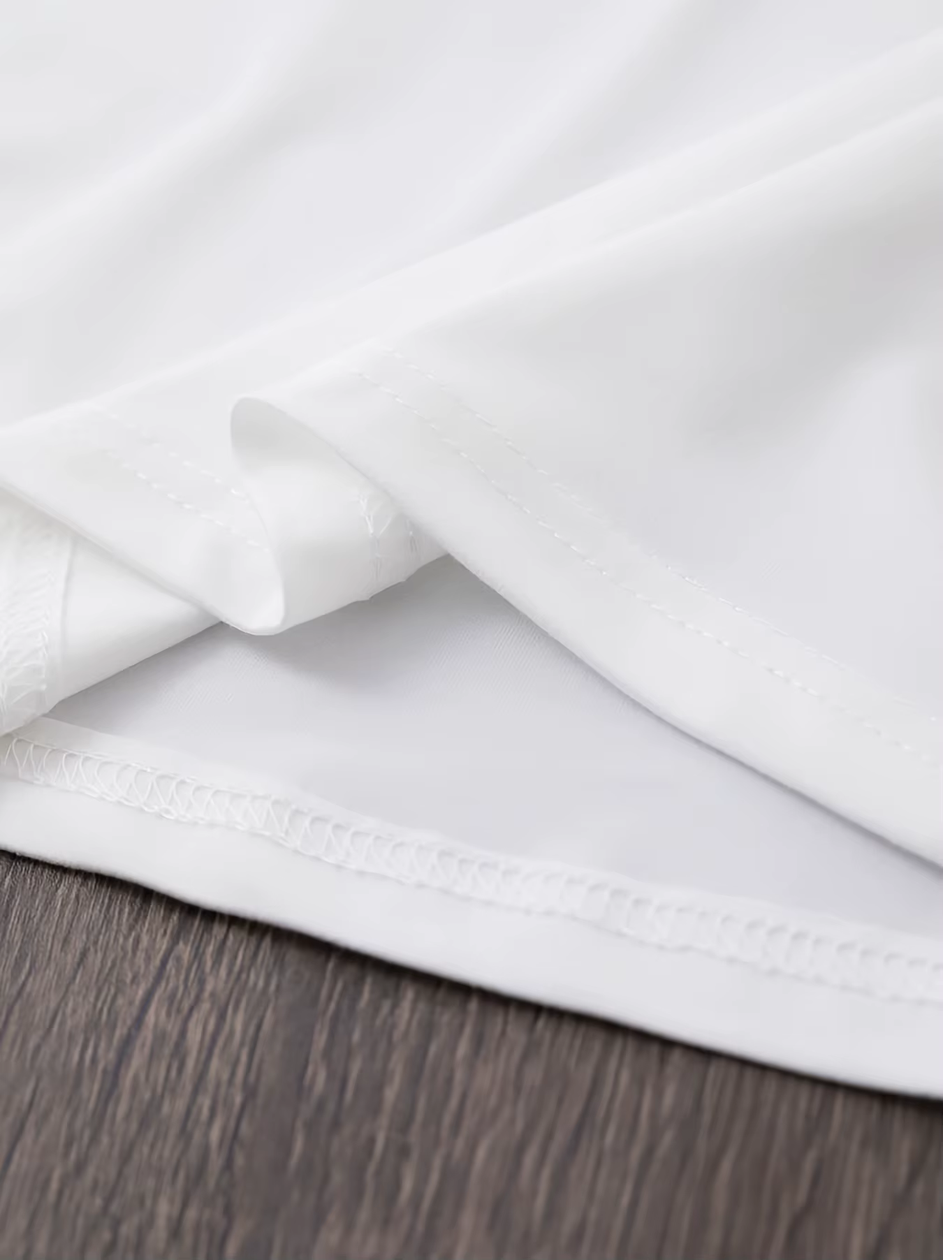 T-shirt d'été simple à manches courtes col rond, hauts confortables micro-extensibles pour l'école –