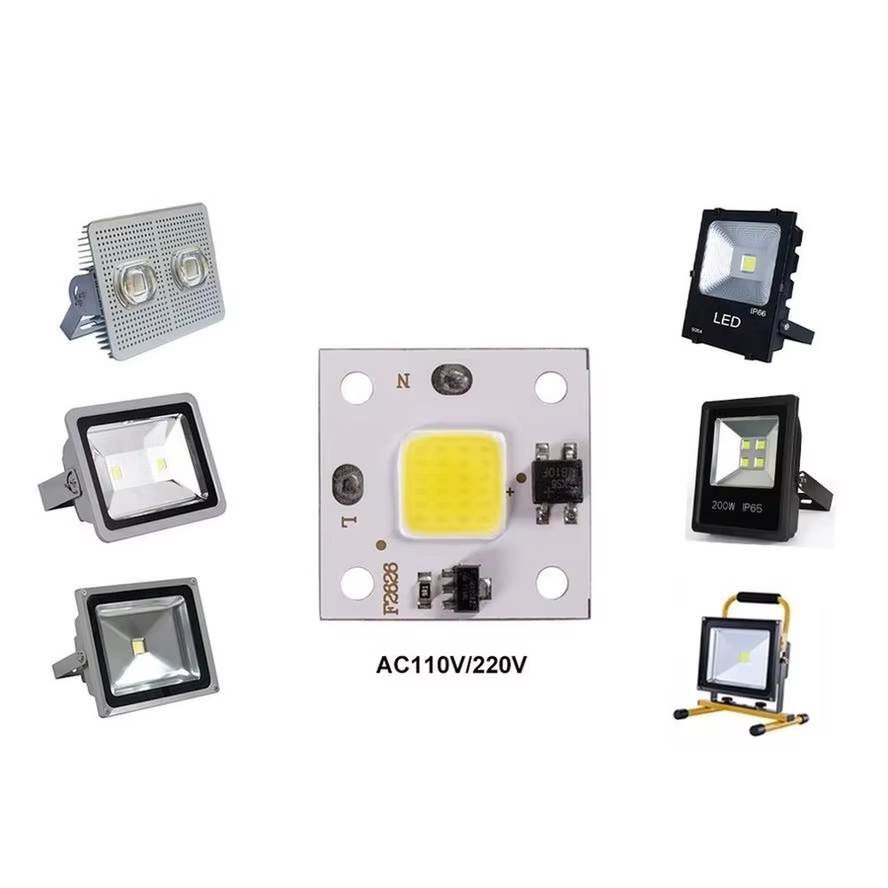 Puce COB LED intelligente IC 10W 20W 30W 50W 220V, pas besoin de pilote, ampoule LED 3W 5W 7W 9W pou