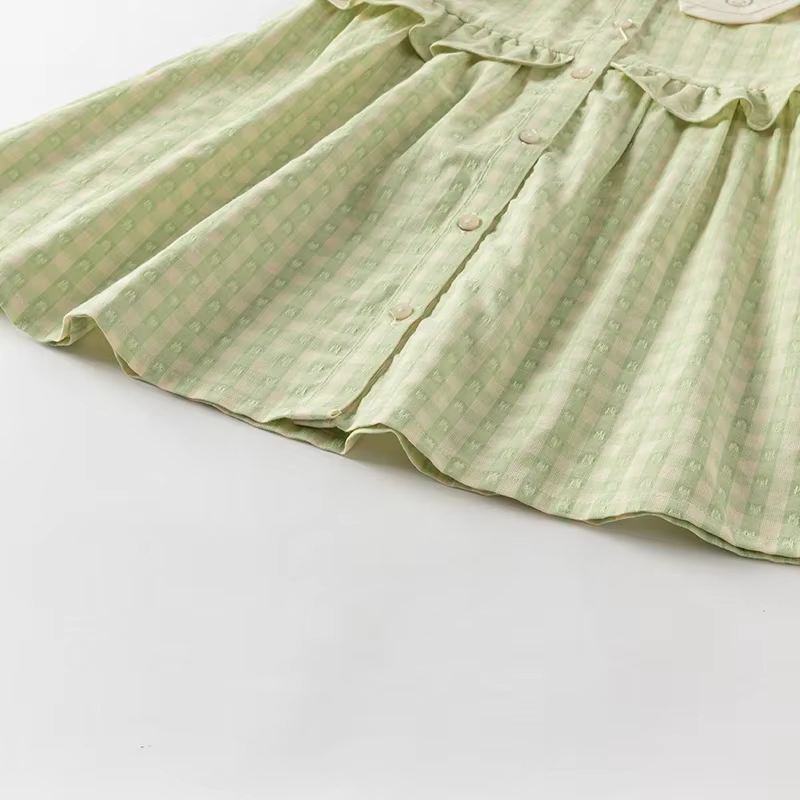 Dave Bella – robe de princesse pour petites filles, breloque d'été, douce et élégante, à carreaux ve