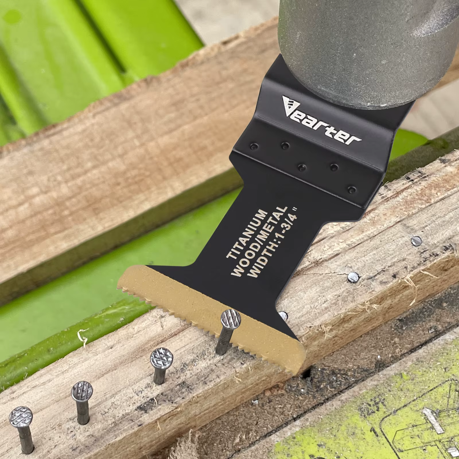 Vearter 2 pièces 34/44mm lame de scie multi-outils oscillante universelle revêtue de titane pour cou