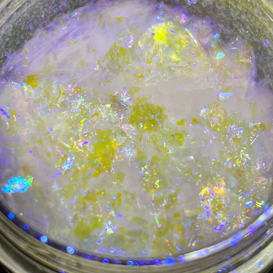 1 pot de paillettes pour ongles Aurora Chameleon Snowflake ultra-fines, irisées, holographiques, opa