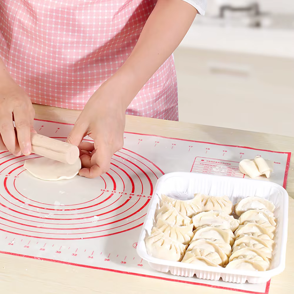 Tapis de pétrissage en silicone antiadhésif 40x26x60cm pour pâtisserie, crêpes, pâte à pizza – Outil