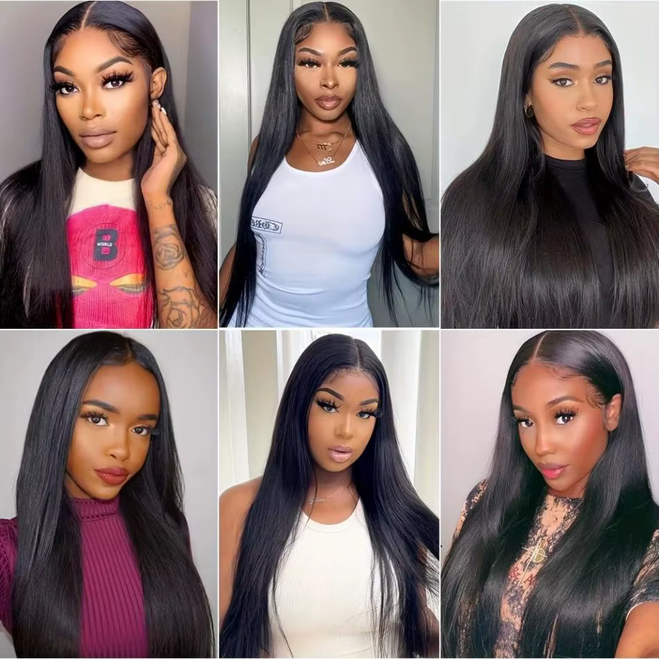 Extensions de cheveux humains vierges lisses et naturels, non traités, en lots de 1/3/4 pièces, 26,