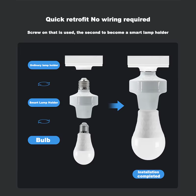 Porte-lampe E27 Mini EWelink avec Wi-Fi, télécommande via une application, adaptateur pour ampoules 