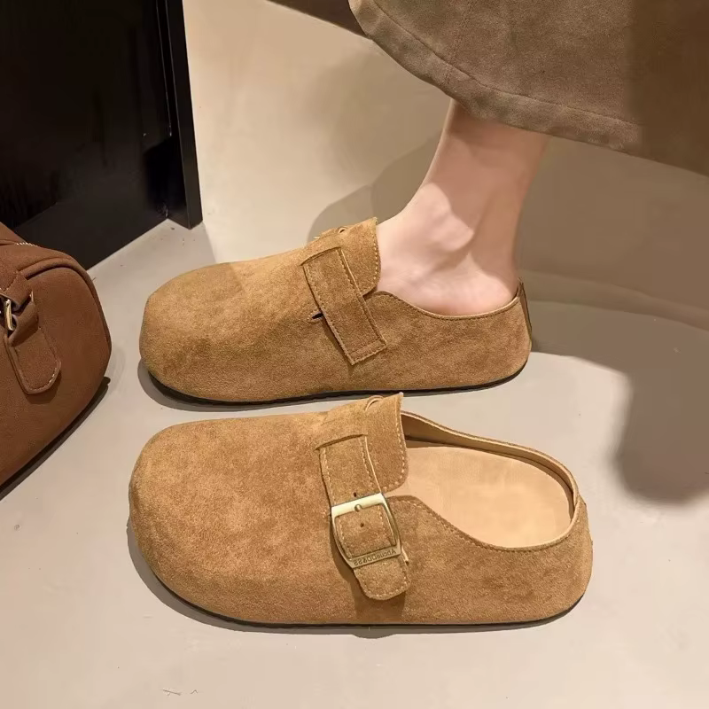 Chaussures classiques fermées pour hommes et femmes, style vintage, mules, pantoufles tendance, demi