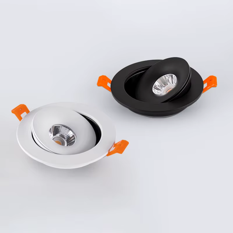 Spot circulaire à intensité variable 360 °   Angle réglable LED intégré COB Downlight 9W 12W 15W pla
