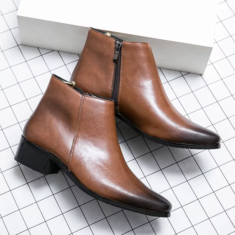Bottines classiques en cuir noir pour hommes et femmes, style britannique, bout pointu, bottes Chels