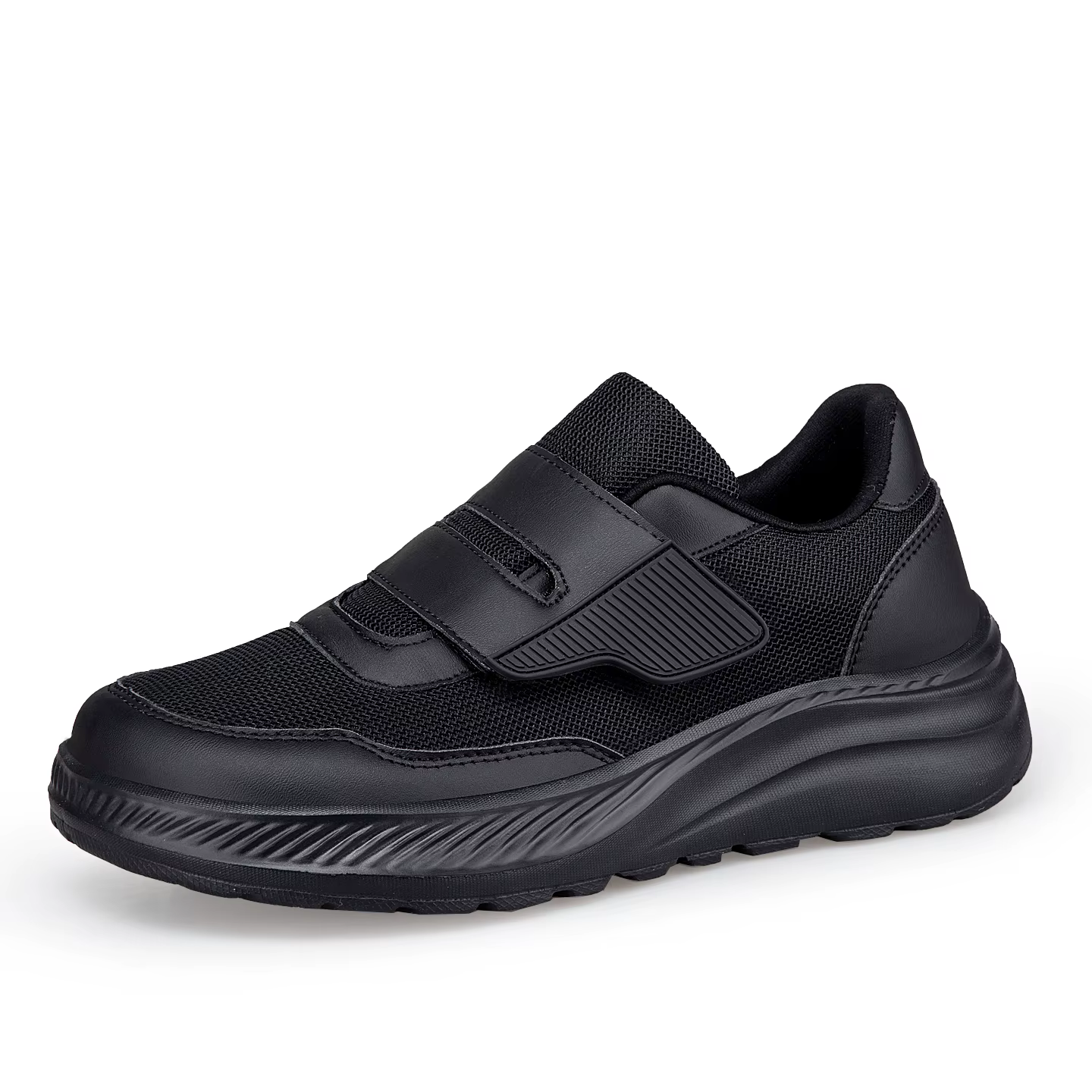 Chaussures ouvertes à large boîte à orteils réglables pour personnes âgées, chaussures pour diabétiq