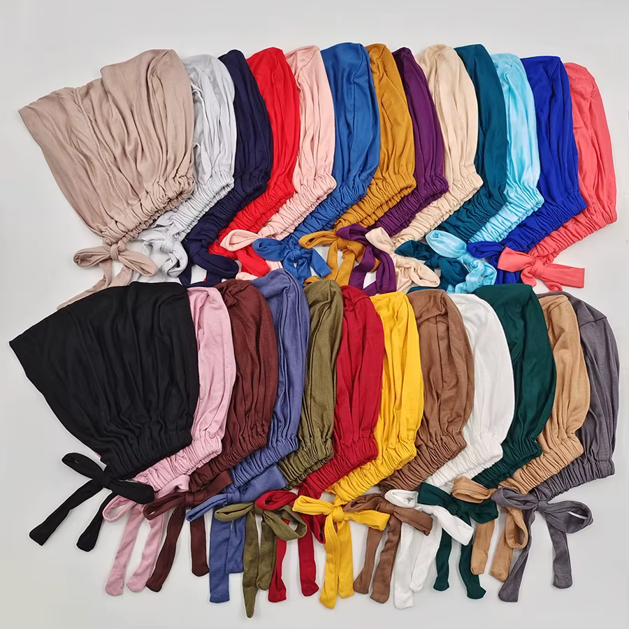 Turban musulman modal doux pour femme, casquettes Hijab intérieures, bonnet sous-écharpe islamique, 