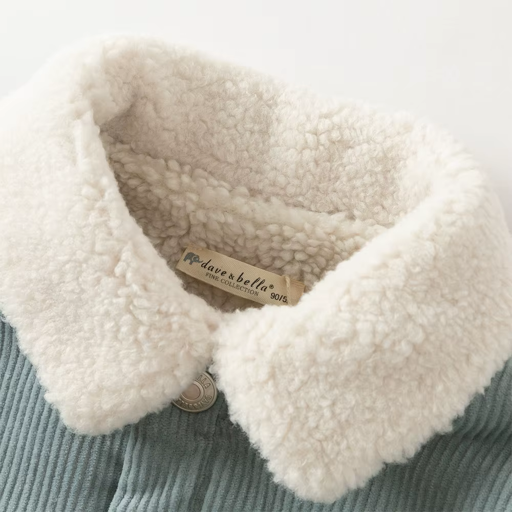 Dave Bella garçons coton manteau hiver salopette pour enfants bébé épaissir peluche veste manches lo
