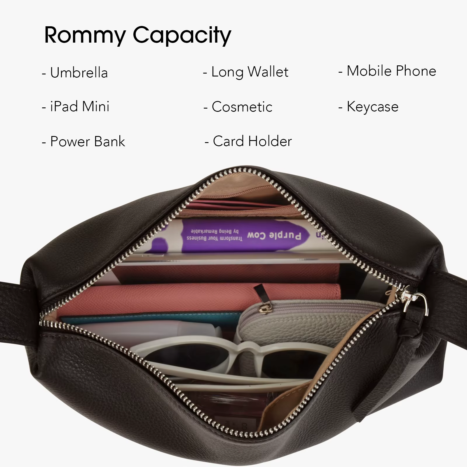 Donna-in – sac à main demi-lune en cuir de vache véritable pour femmes, sac à bandoulière Hobo en cu