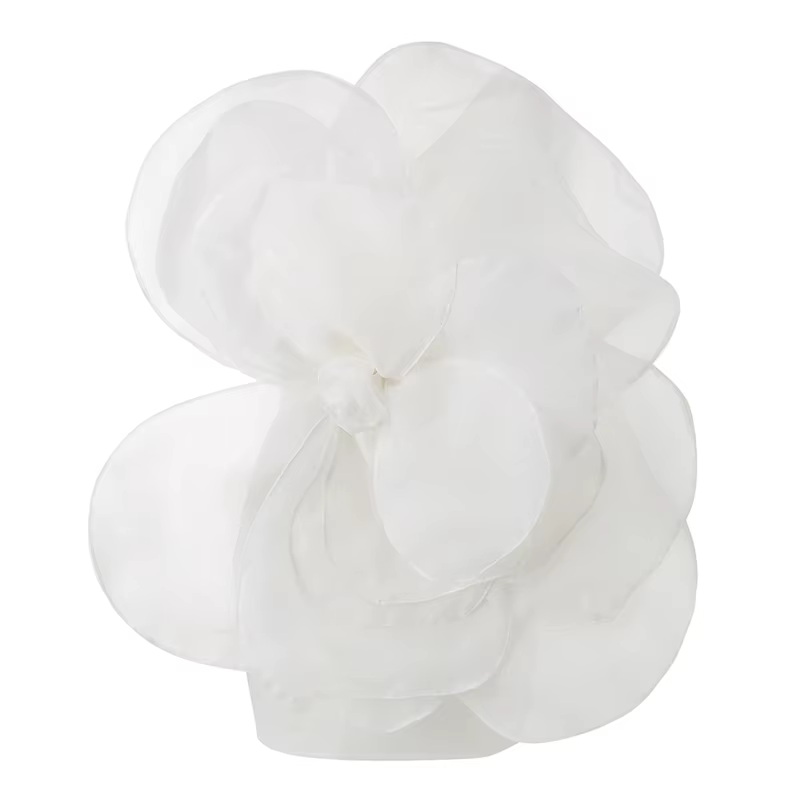 Robe d'été blanche à fleurs décoratives, tenue de soirée de mariage pour femmes, nouveau style obliq