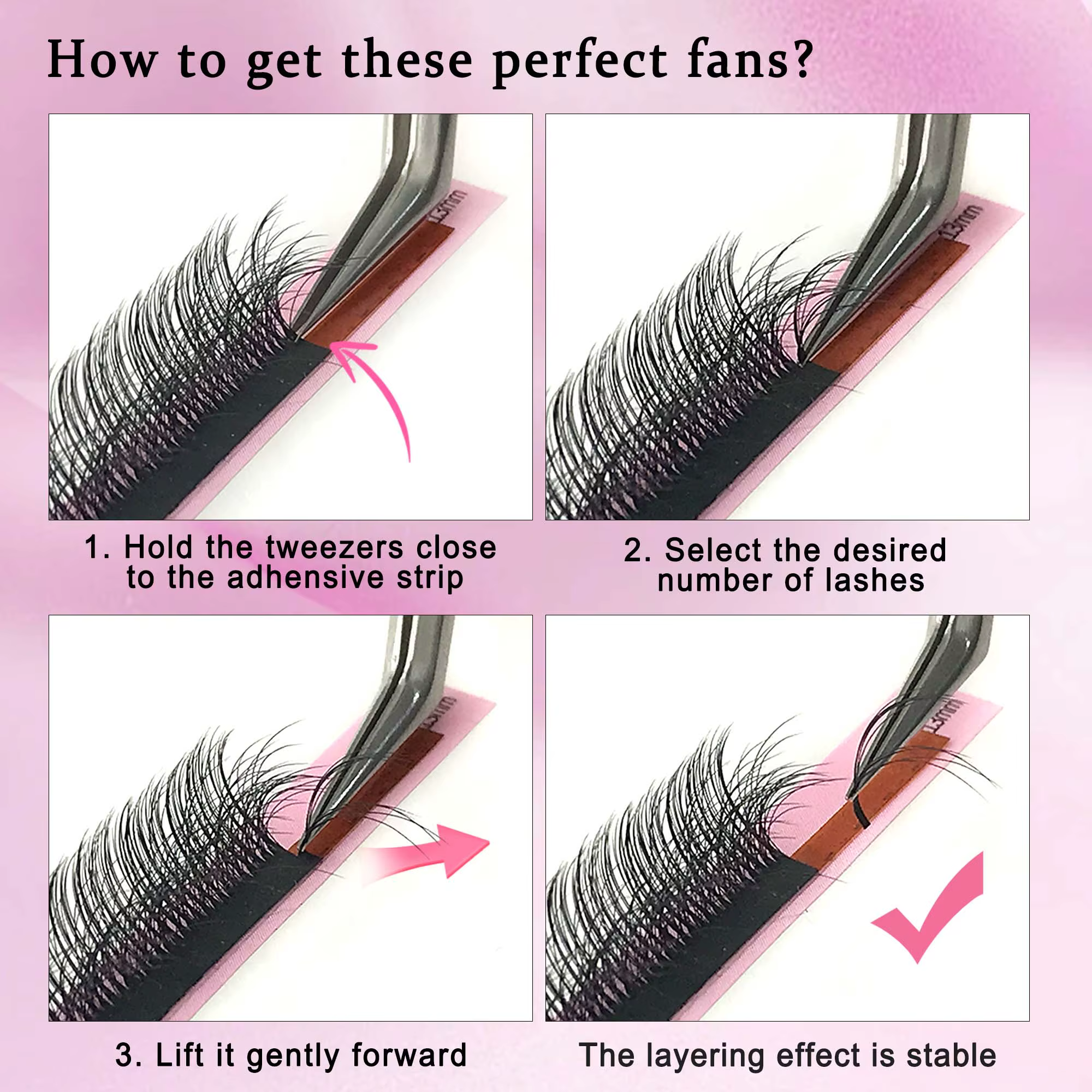 Extensions de Cils Camélia Double Couche, Cils Sauvages 3D, LD LC, Volume Russe, Cils Pelucheux Préf