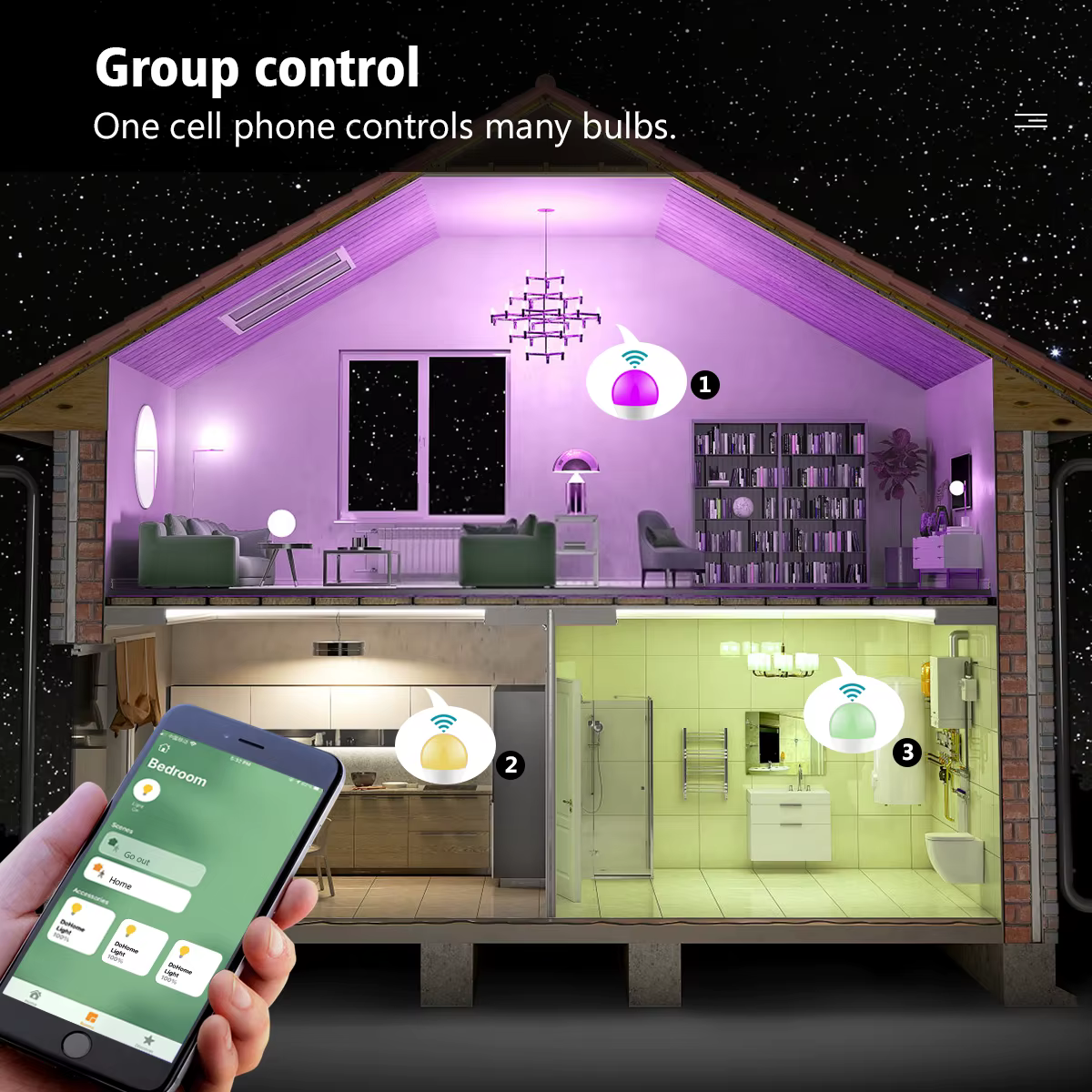 Certifié MFI Homekit LED ampoule Wifi intelligente E27 lampe intelligente multicolore ampoule LED à 