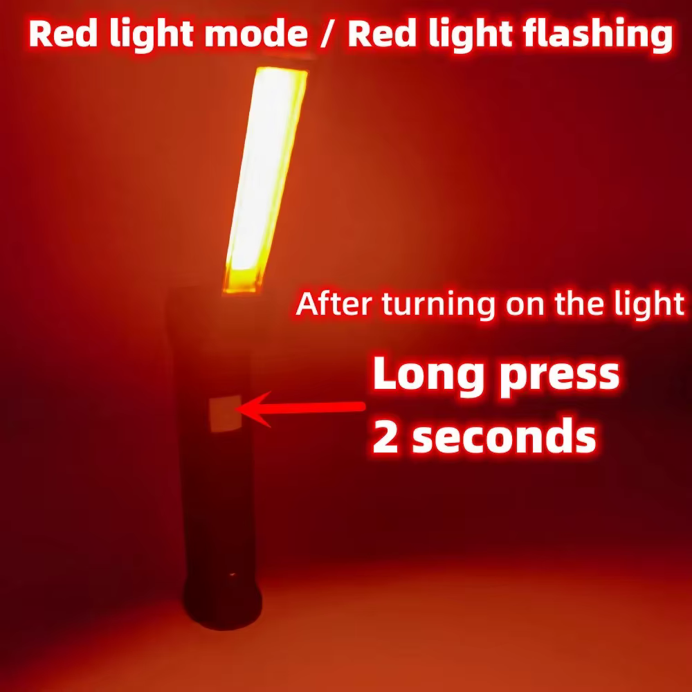 Lampe de poche pliante LED COB, lanterne magnétique Portable pour le travail, Rechargeable par USB, 