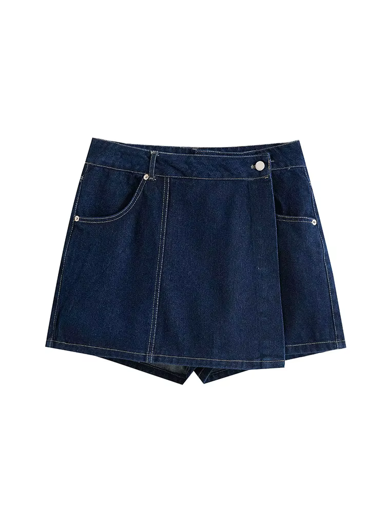 Nlzgmsj été femmes ensembles décontractés mode Mini jupe Shorts ensembles Denim chemise courte ensem