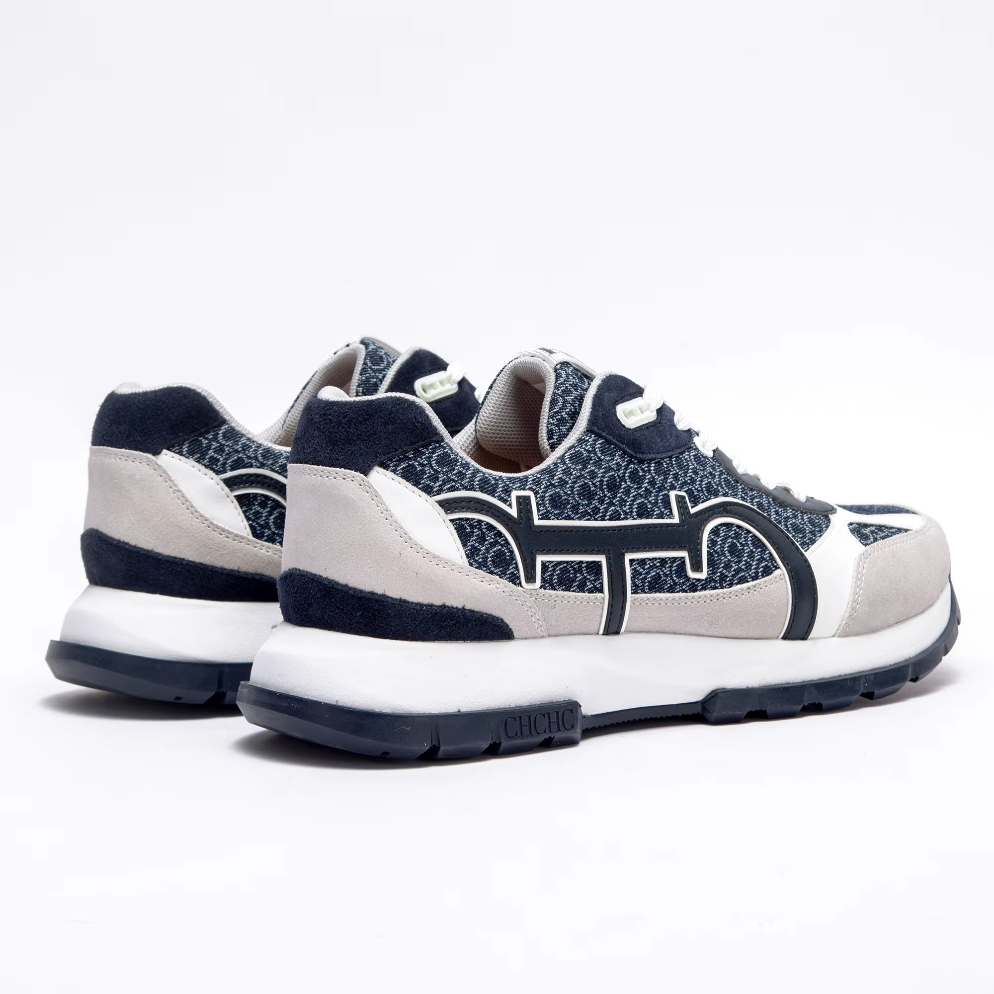 CHCH hommes chaussures décontractées automne nouveau cuir épissage maille chaussures de marche squel