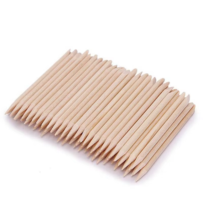 Bâtons en bois Orange (11,5 cm), 100 pièces, poussoir à cuticules pour Nail Art, bâtons de manucure 