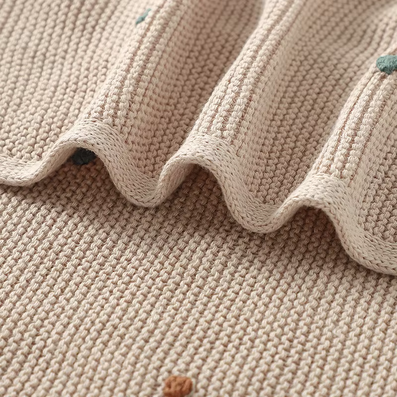 Couvertures pour nouveau-né 90x70cm, tricotées pour nourrissons, garçons et filles, en coton Ultra d